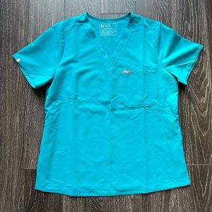 Figs Catarina Teal Top